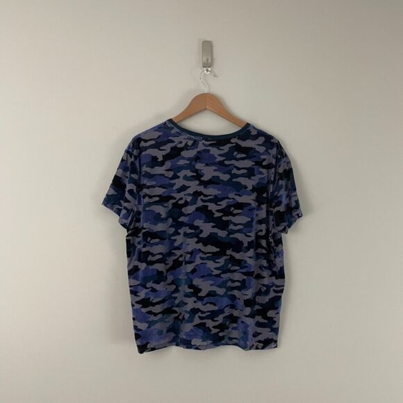Free People We The Free Teddy Velvet Camo Tee in Blue Combo Size XS - Picture 2 of 5